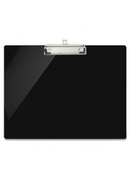 OIC 83050 Recycled Landscape Plastic Clipboard, Plastic, Black, Each